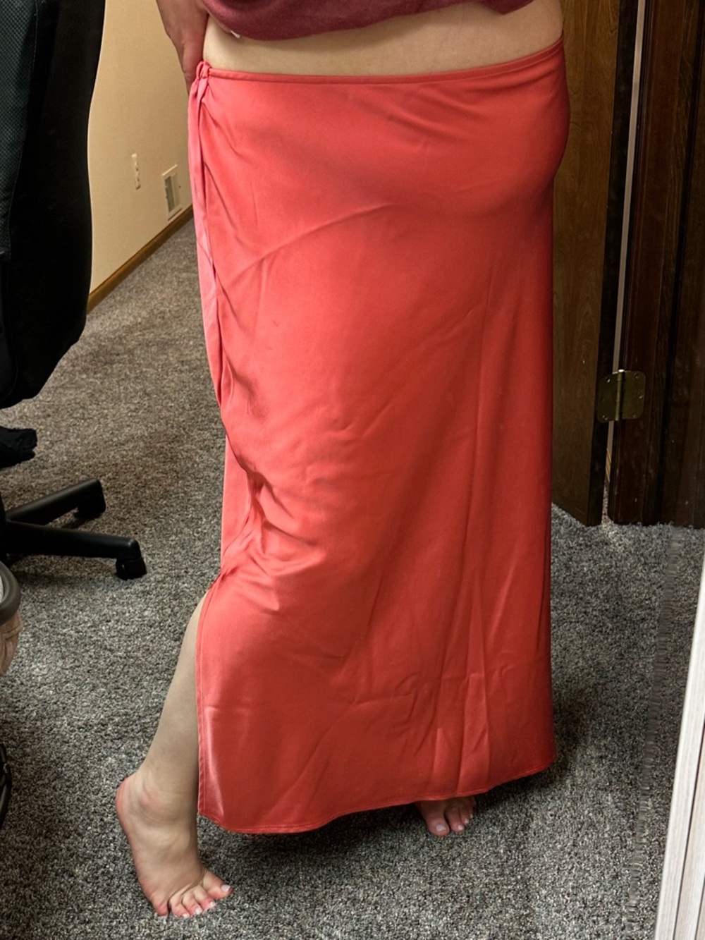 Old Navy Coral Stretch Maxi Skirt